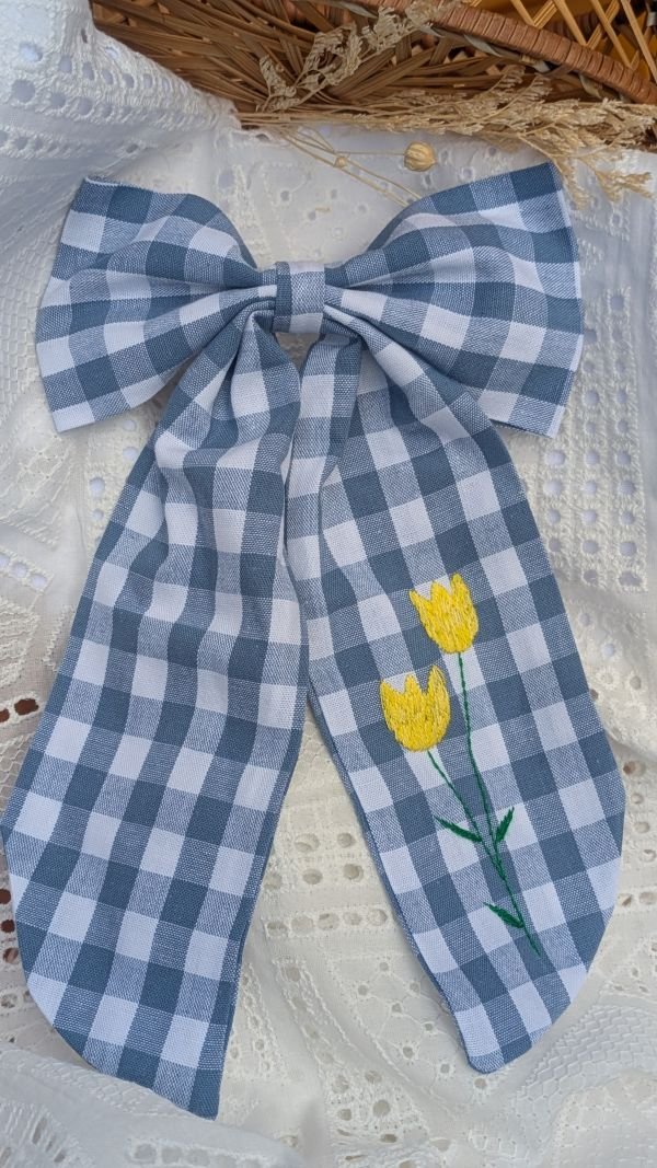 Barrette grand nœud Liora